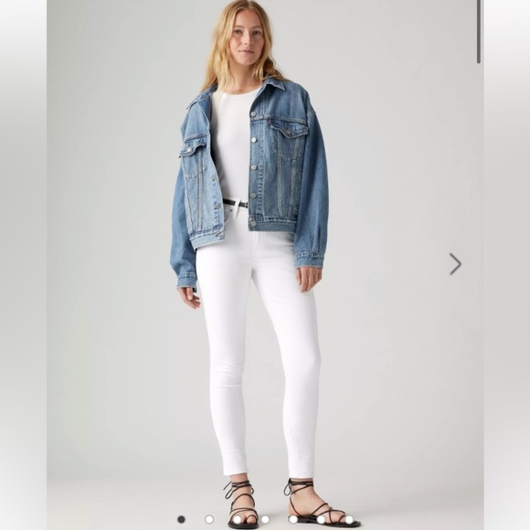 Levi’s White High Rise Skinny Jeans Size 29 - Picture 1 of 9
